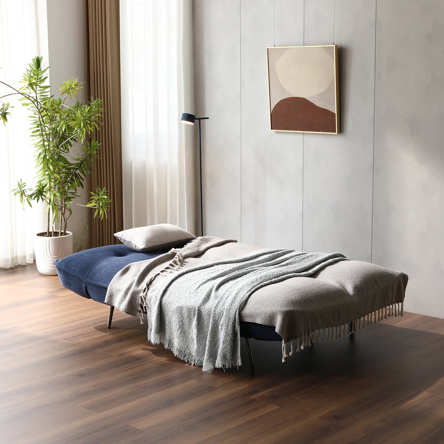 Remi Sofa Bed (LB68) - Navy Cord Fabric