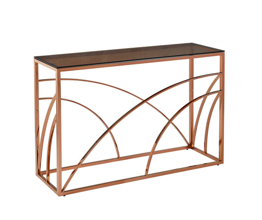 Chic Rose Gold Console Table - Floor Model Only