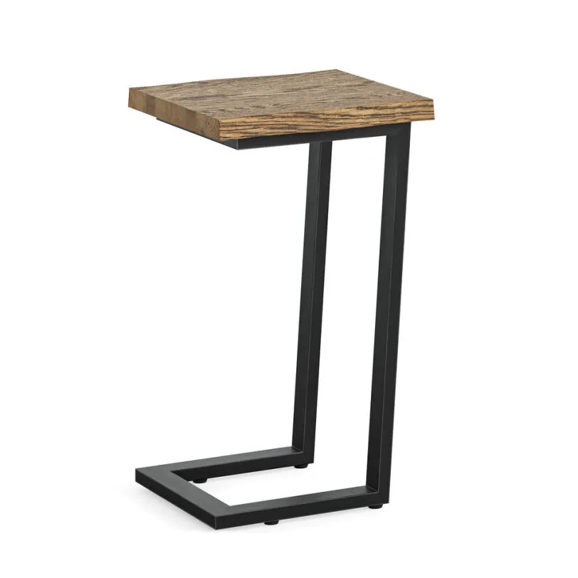Jersey Side Table - Smoked Oak & Black