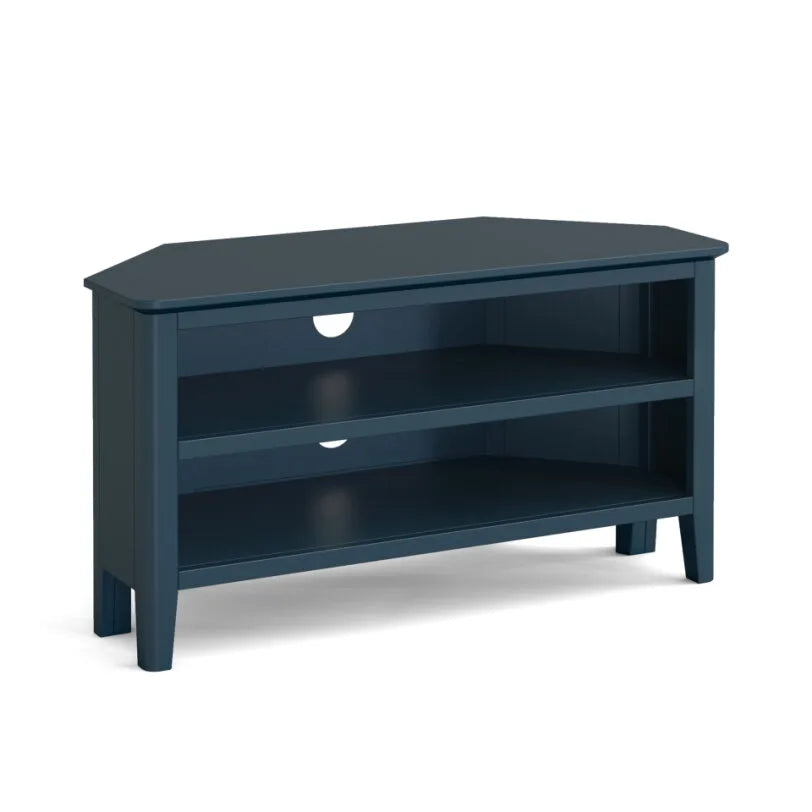 Harrogate Corner TV Unit - Dark Blue