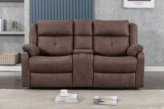 Casey 2 Seater - Chestnut w/ Console