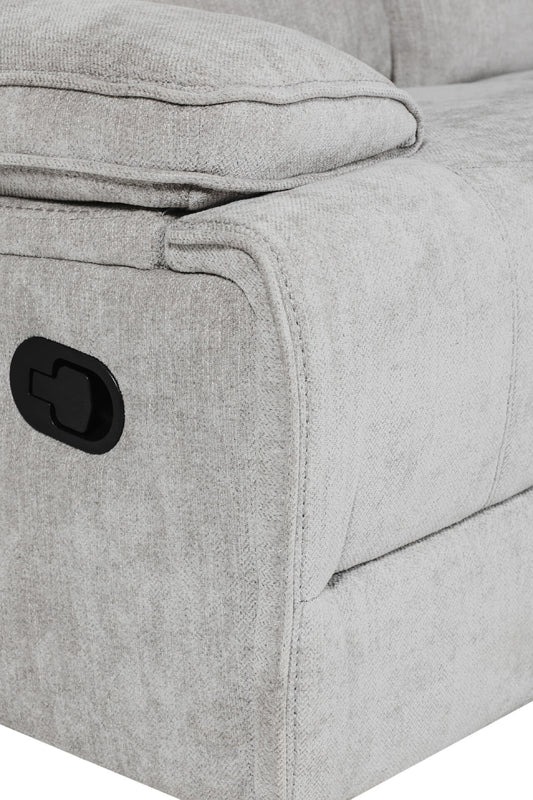 Eloise Corner Manual Recliner Sofa - Grey