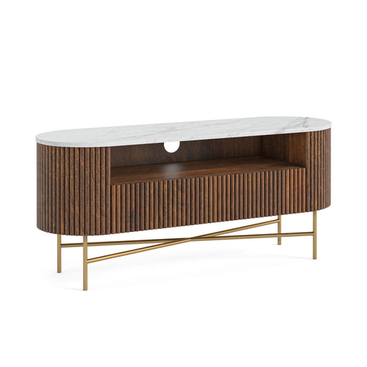 Harvard TV Stand - Walnut w/ Marble Top - Multiple Sizes