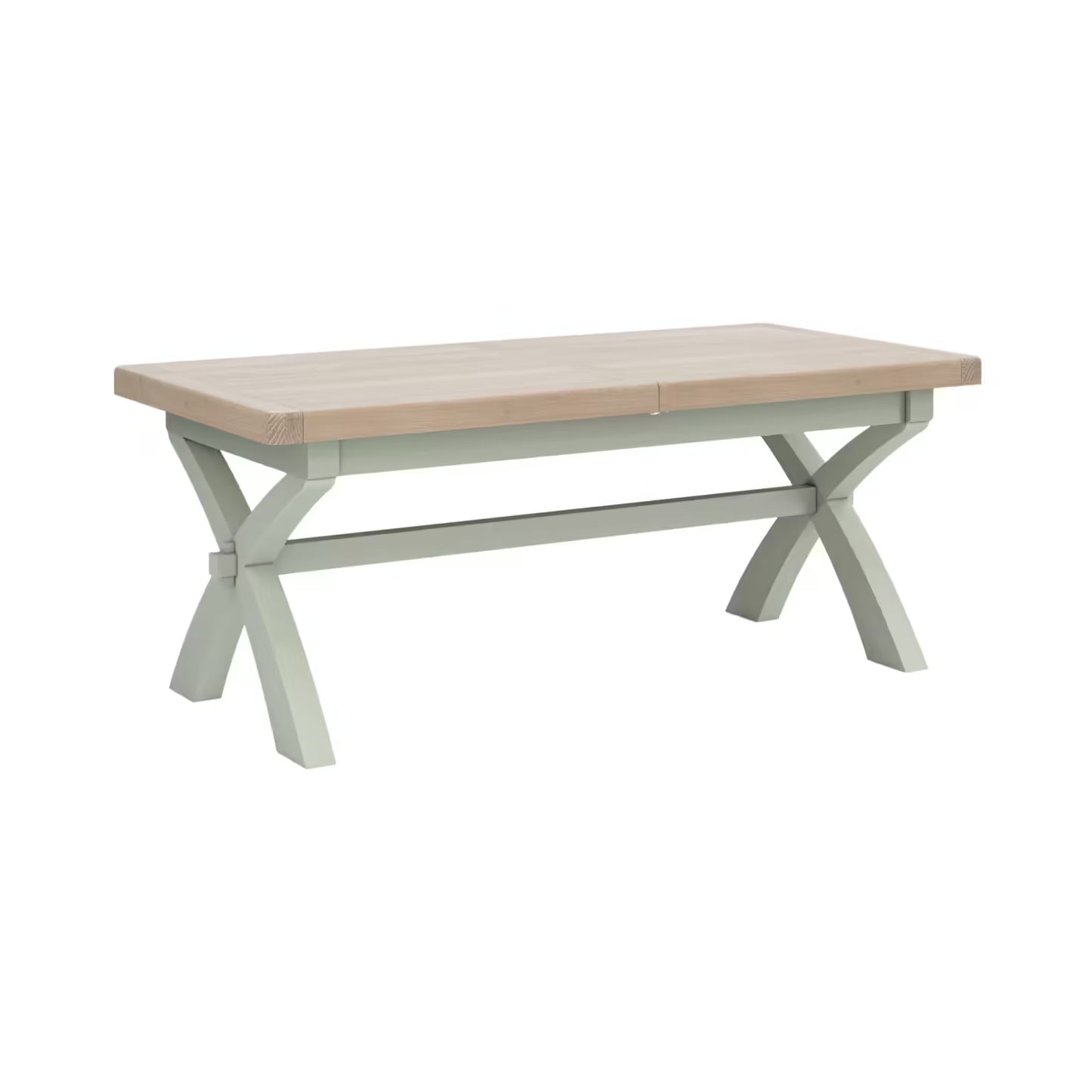Salcombe Cross Leg Extendable Dining Table - Sage