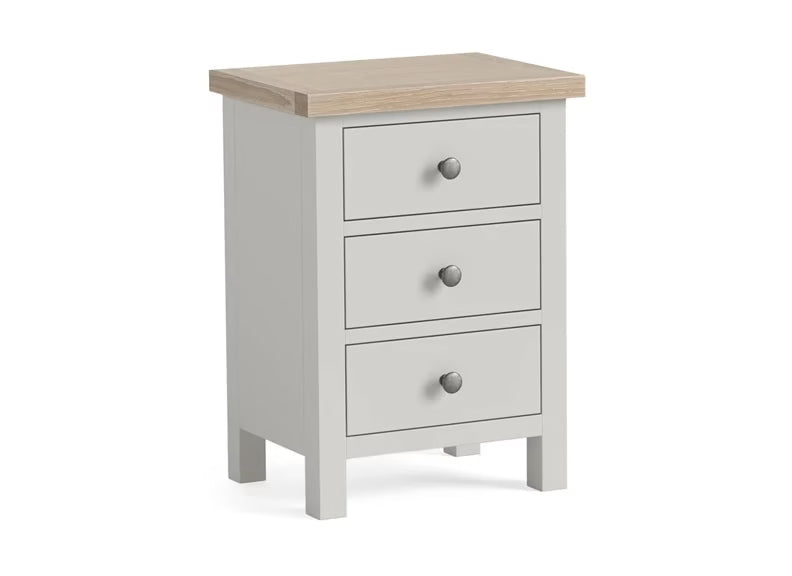 Modern Country Bedside Locker - Stone Grey