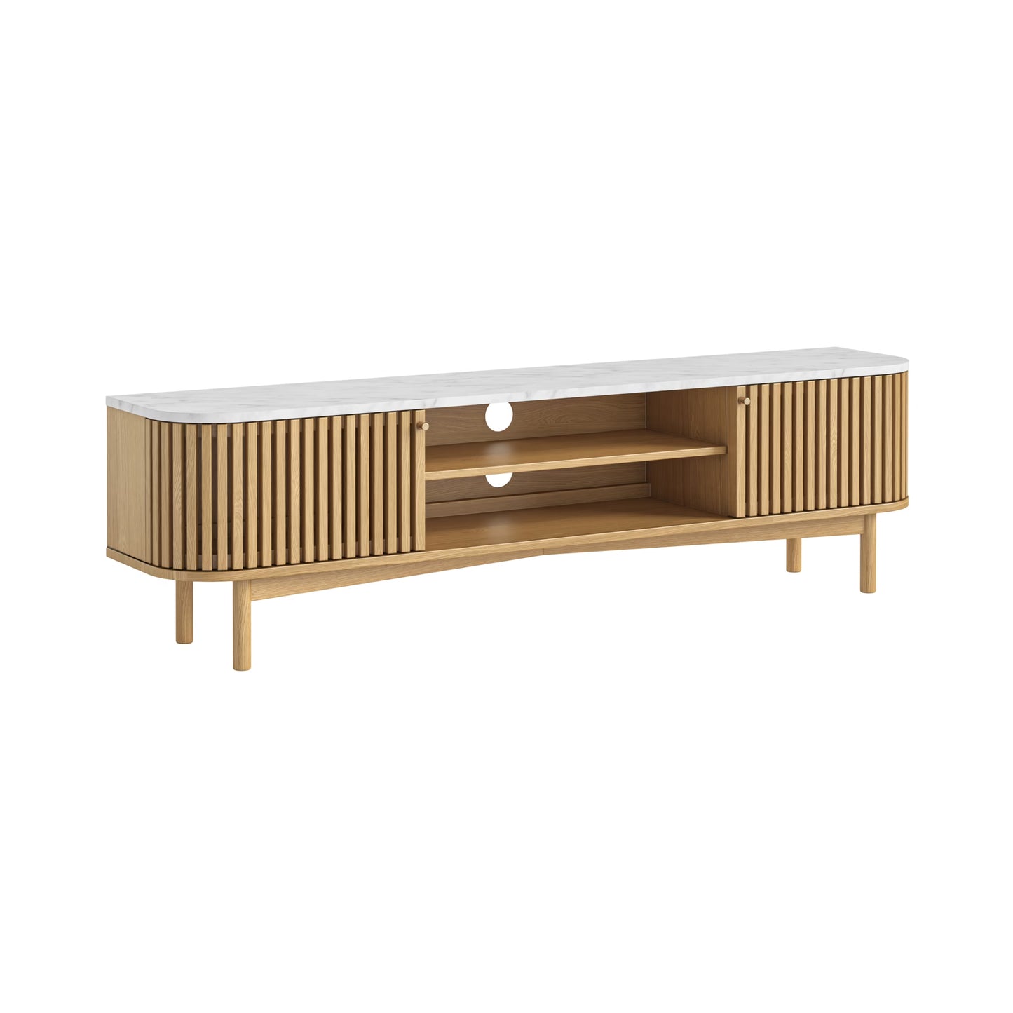 Soho TV Unit - Natural w/ Marble Top - Multiple Sizes