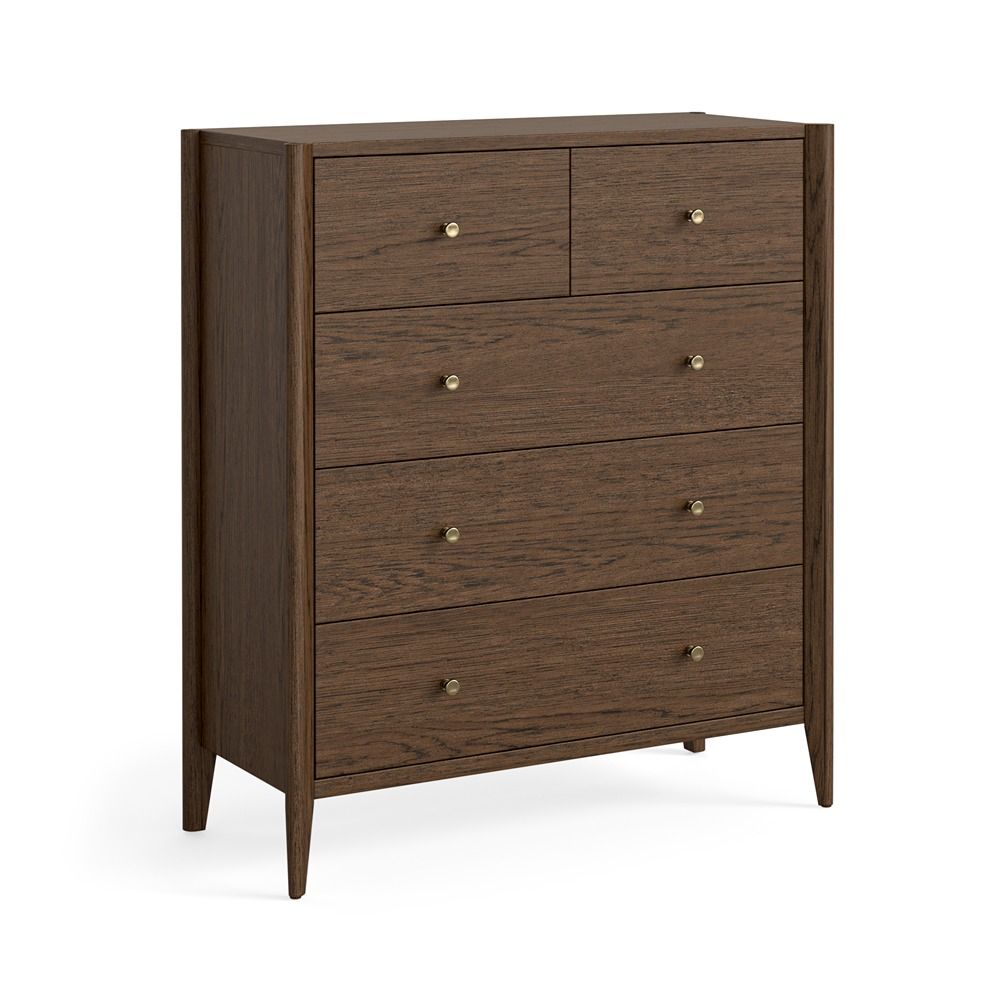Paris 2 over 3 Drawer Chest - Brown