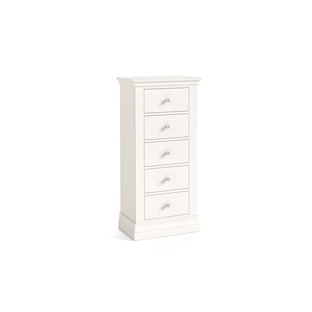 Burgundy 5 Drawer Tallboy - Coconut Milk