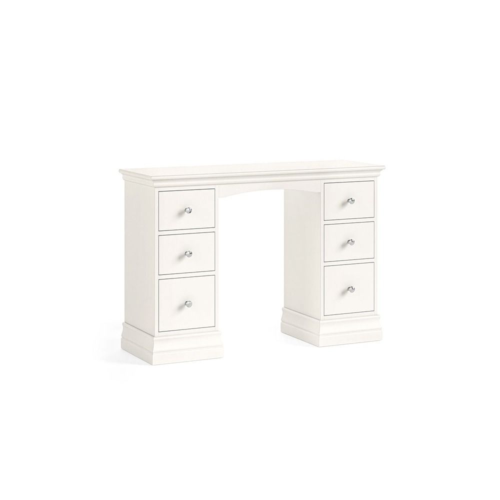 Burgundy Double Pedestal Dressing Table - Coconut Milk