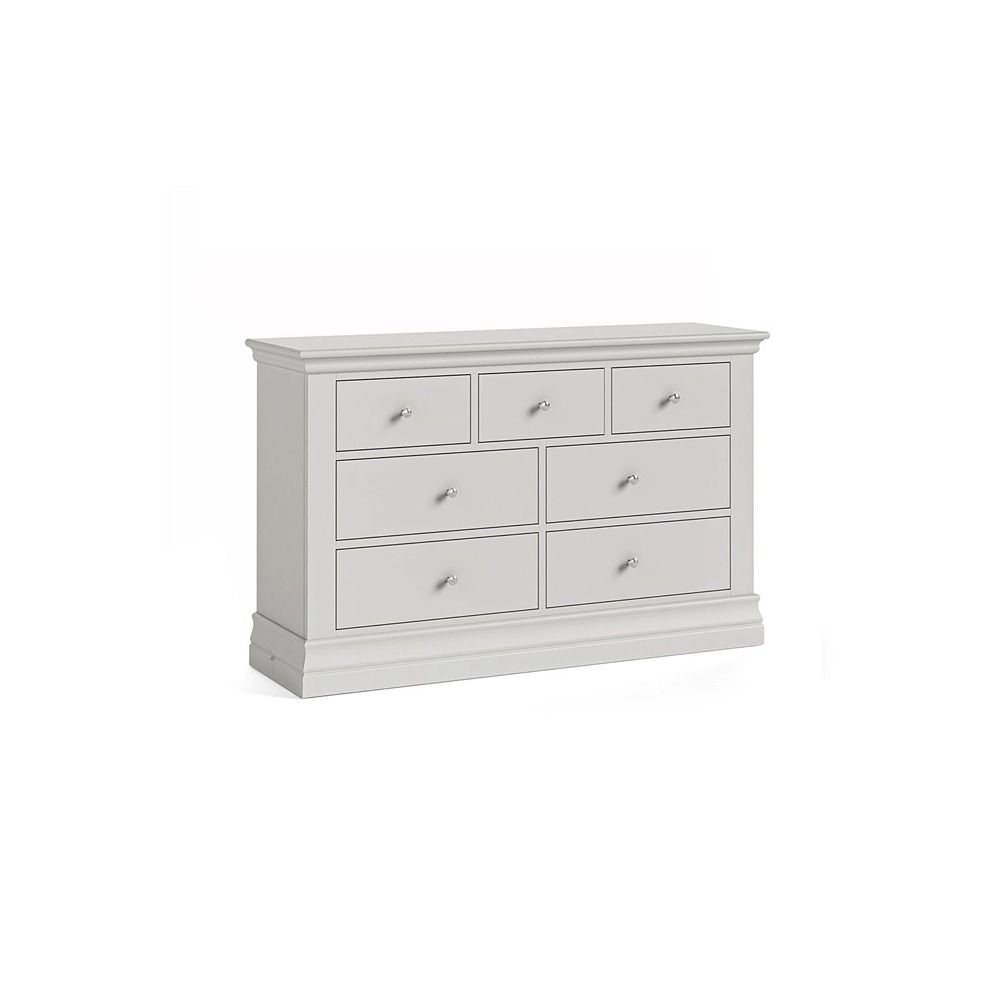 Burgundy 3 Over 4 Chest of Drawers - Grey