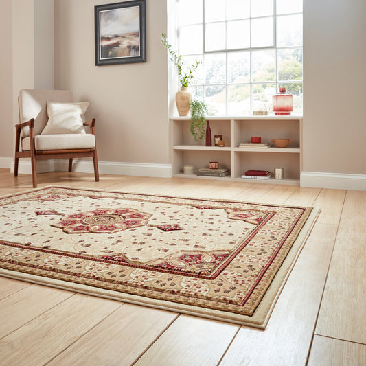 Heritage Rug - Cream/Red