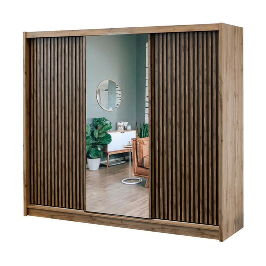 London Sliding Wardrobe - Wotan Oak - Multiple Sizes