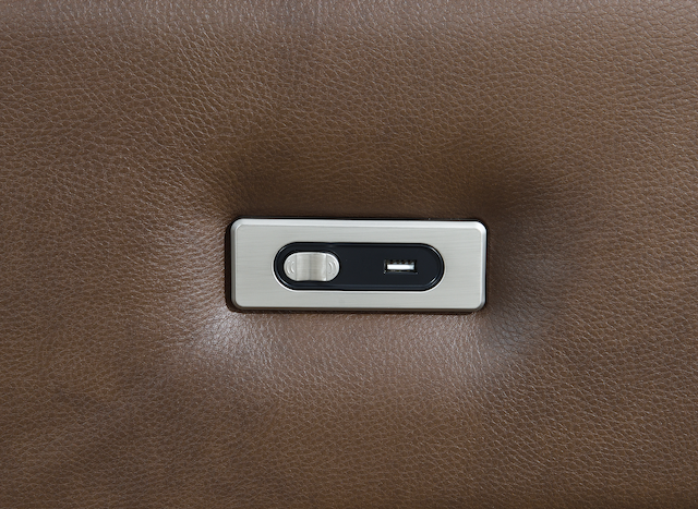 Leroy Corner Sofa - Chestnut w/ Drop-Down Tray AC