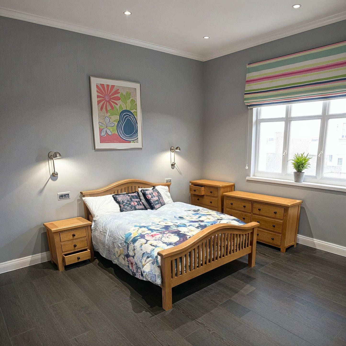 Oscar Bedside Locker - Solid Oak