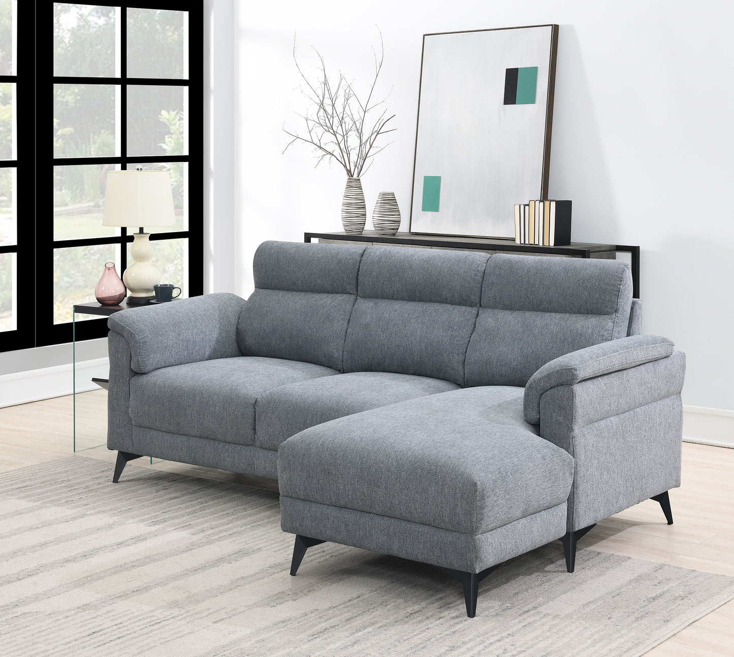 Roxy Sectional - Grey RHF