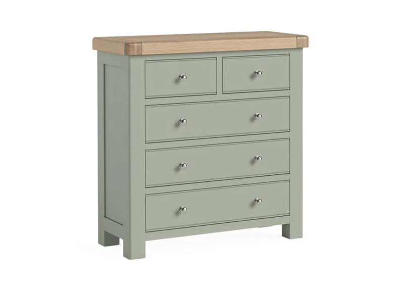 Salcombe 2+3 Drawer Chest - Sage