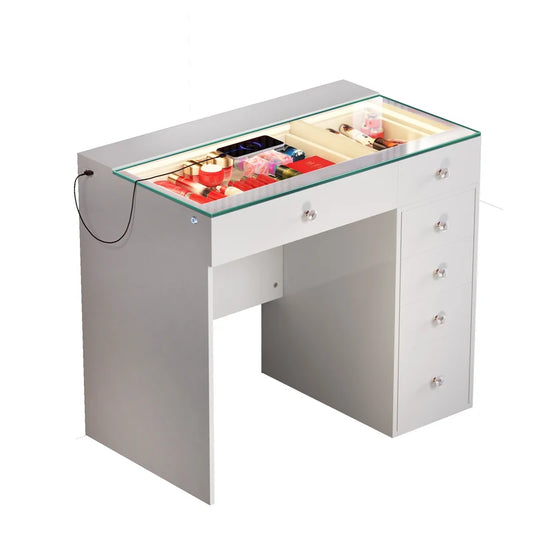 Diana 6 Storage Drawers Vanity Desk