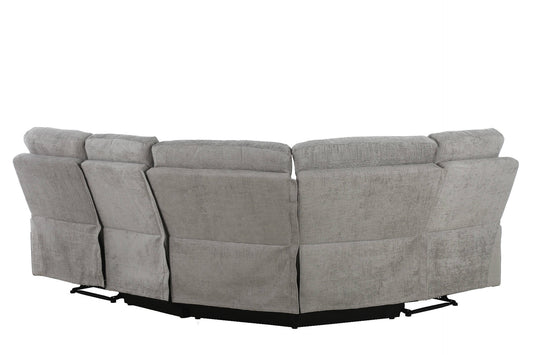 Wilbur Corner Manual Recliner Sofa - Grey