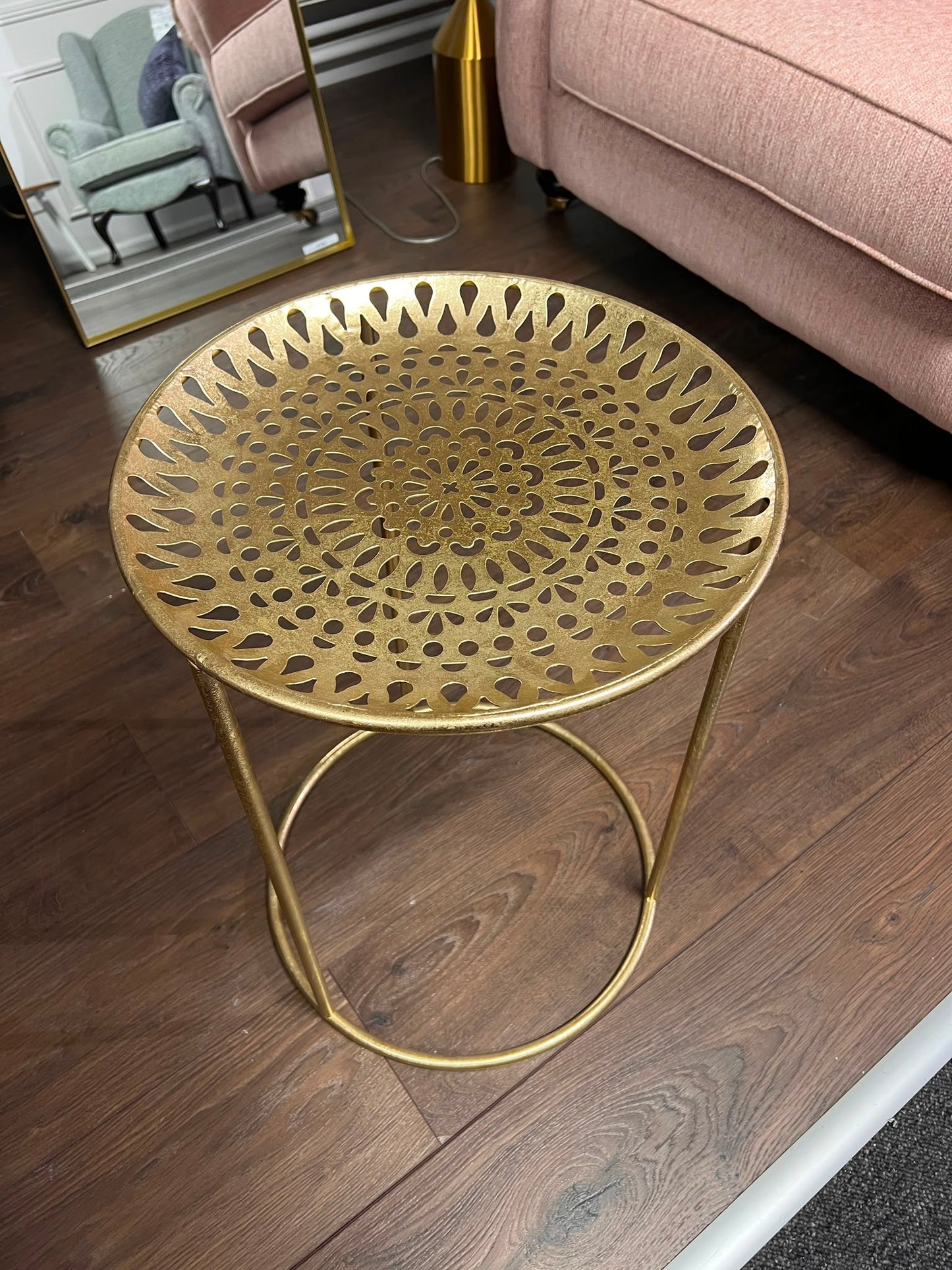 Gold Filigree Side Table