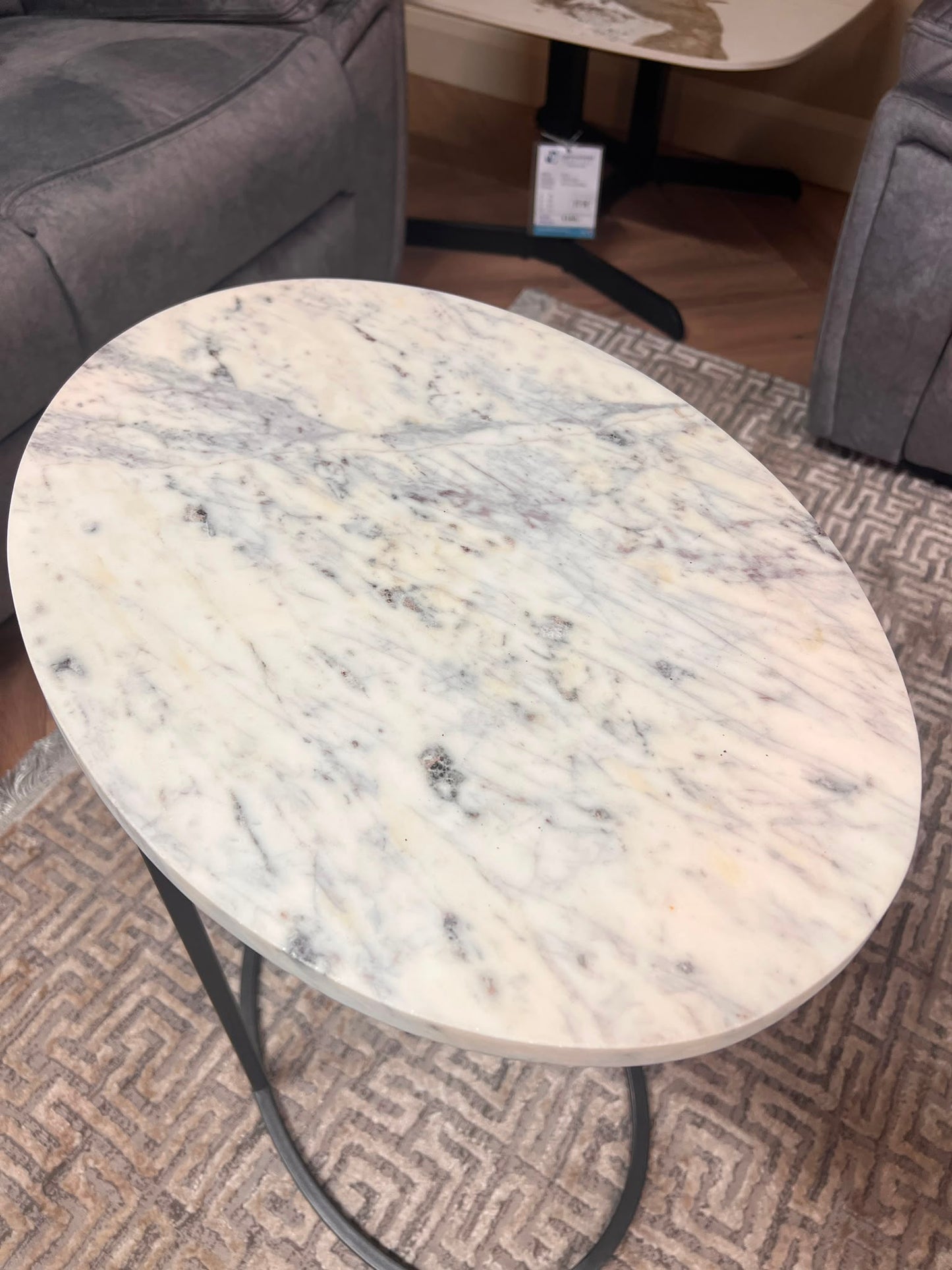 Marble top side table - Floor Model