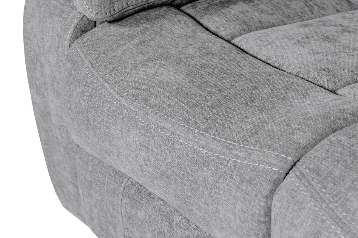 Weston 3 Seater Manual Recliner Sofa - Grey