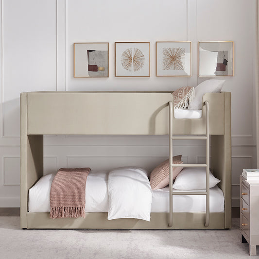 Eloise Bunk Bed (LB89) - Taupe Velvet