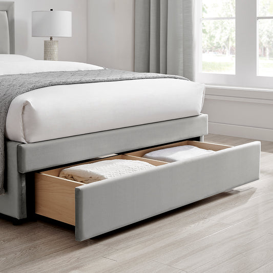 Ursa Storage Bed (LB78) - Grey Velvet - Multiple Sizes