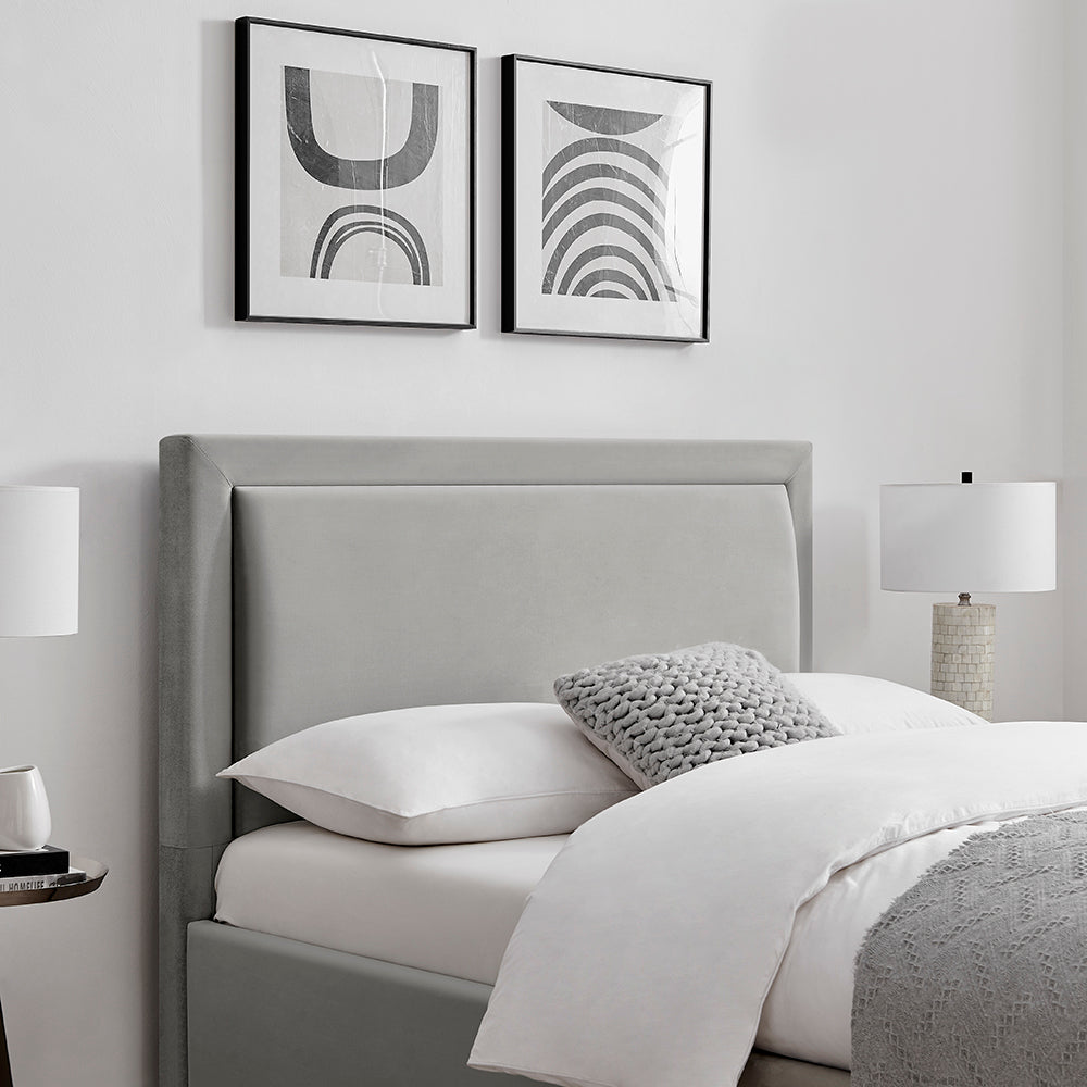 Ursa Storage Bed (LB78) - Grey Velvet - Multiple Sizes