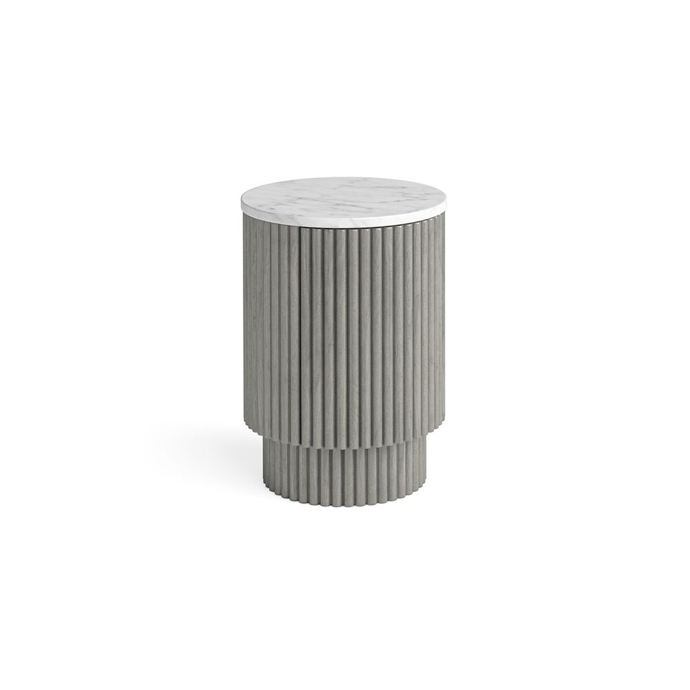 Isabella Side Table - Grey w/ Marble Top