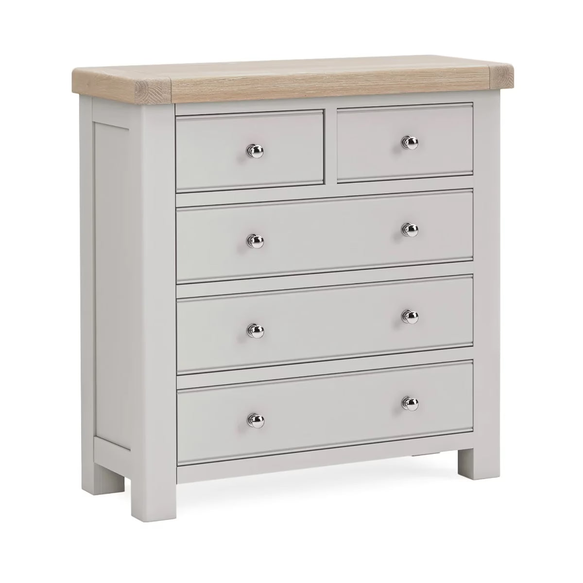 Salcombe 2+3 Drawer Chest - Light Grey