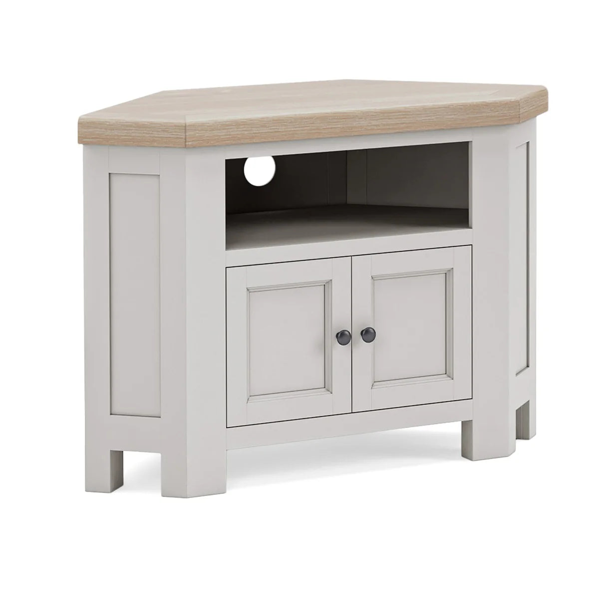 Salcombe Corner TV Unit - Light Grey