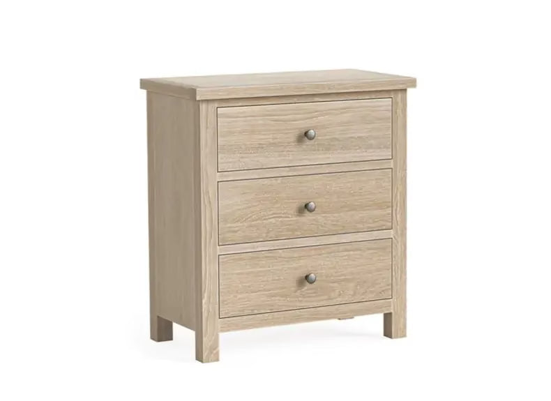 Modern Country 3 Drawer Chest - Oak