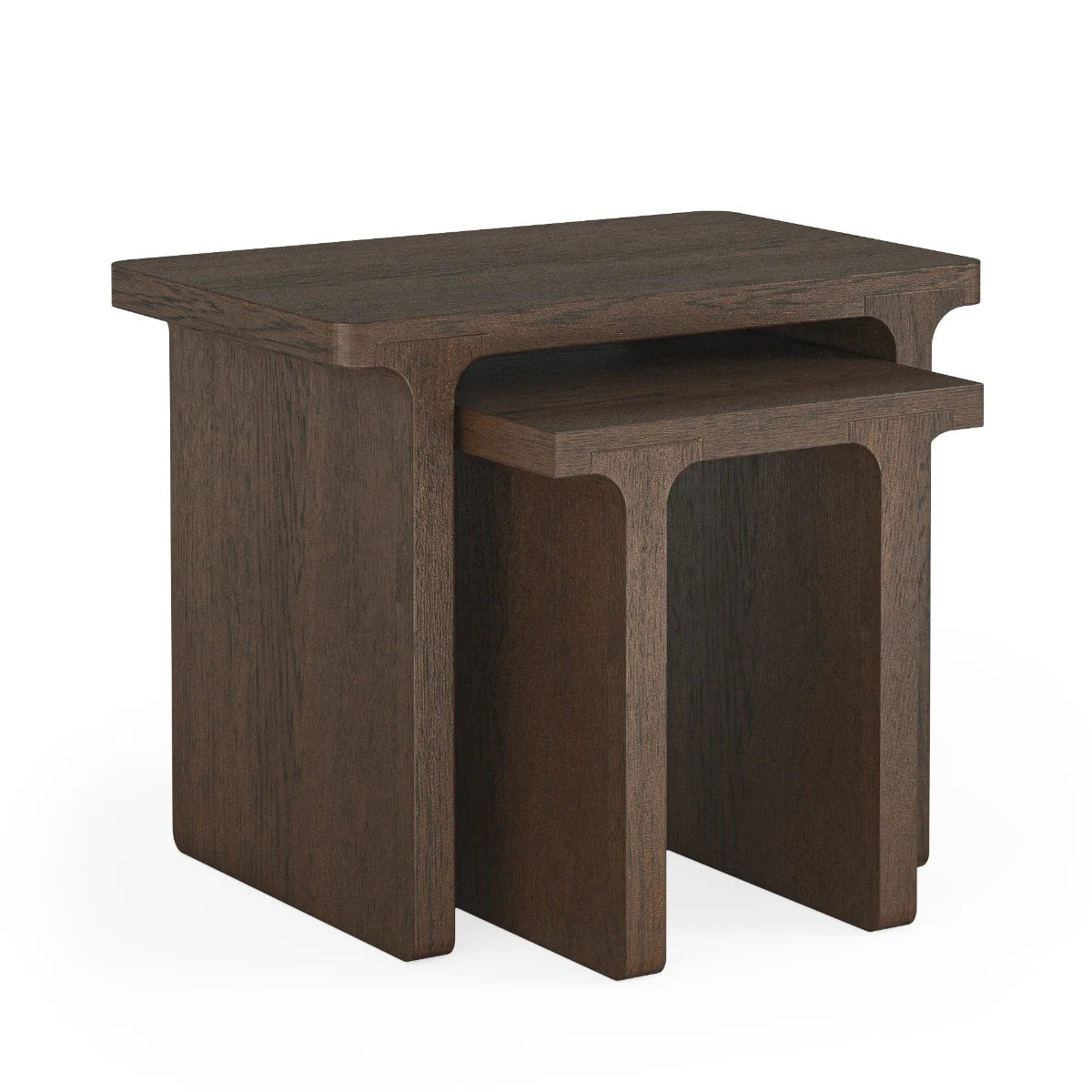 California Rectangular Nest of Tables - Dark Oak