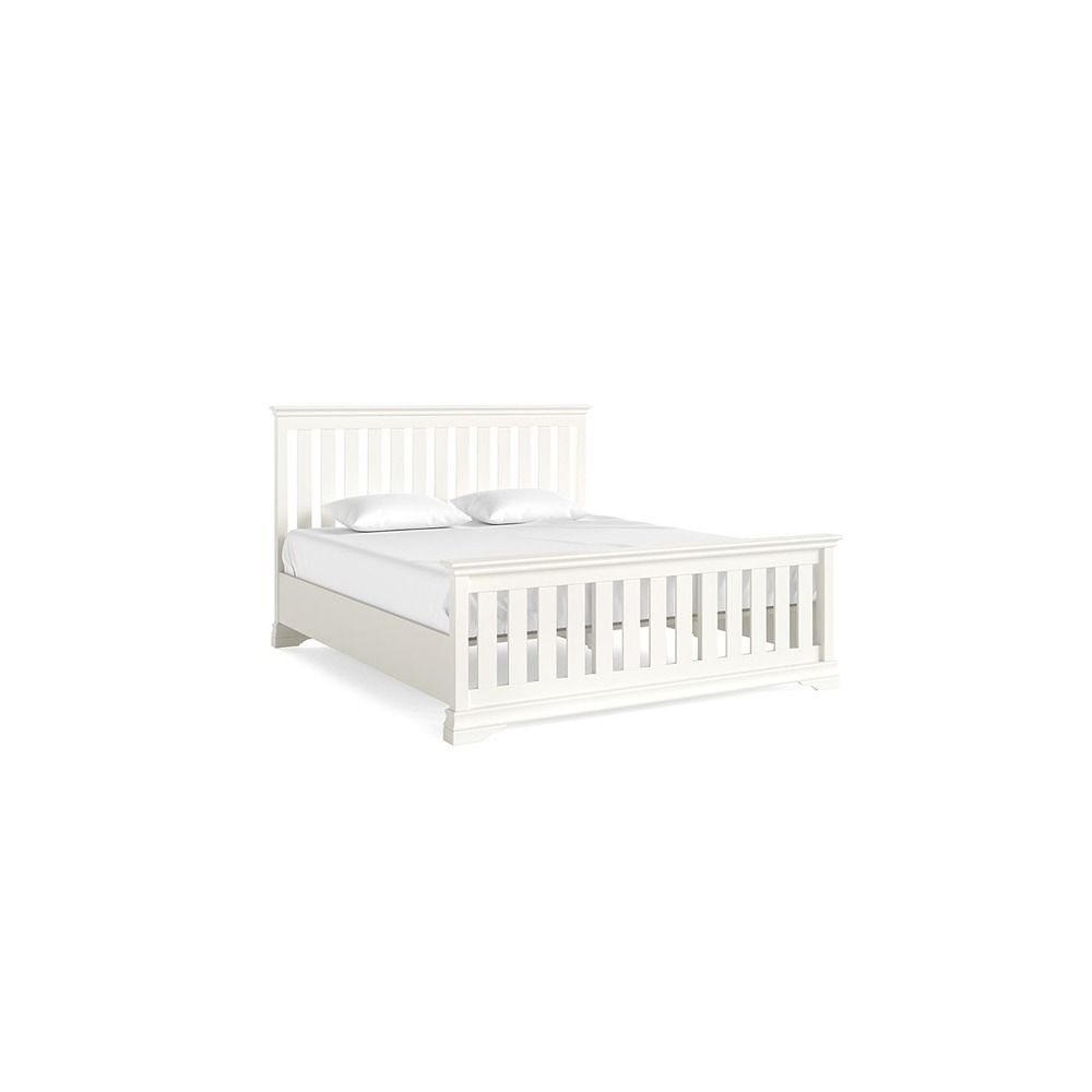 Burgundy Slatted Bed Frame - Coconut Milk - Multiple Sizes