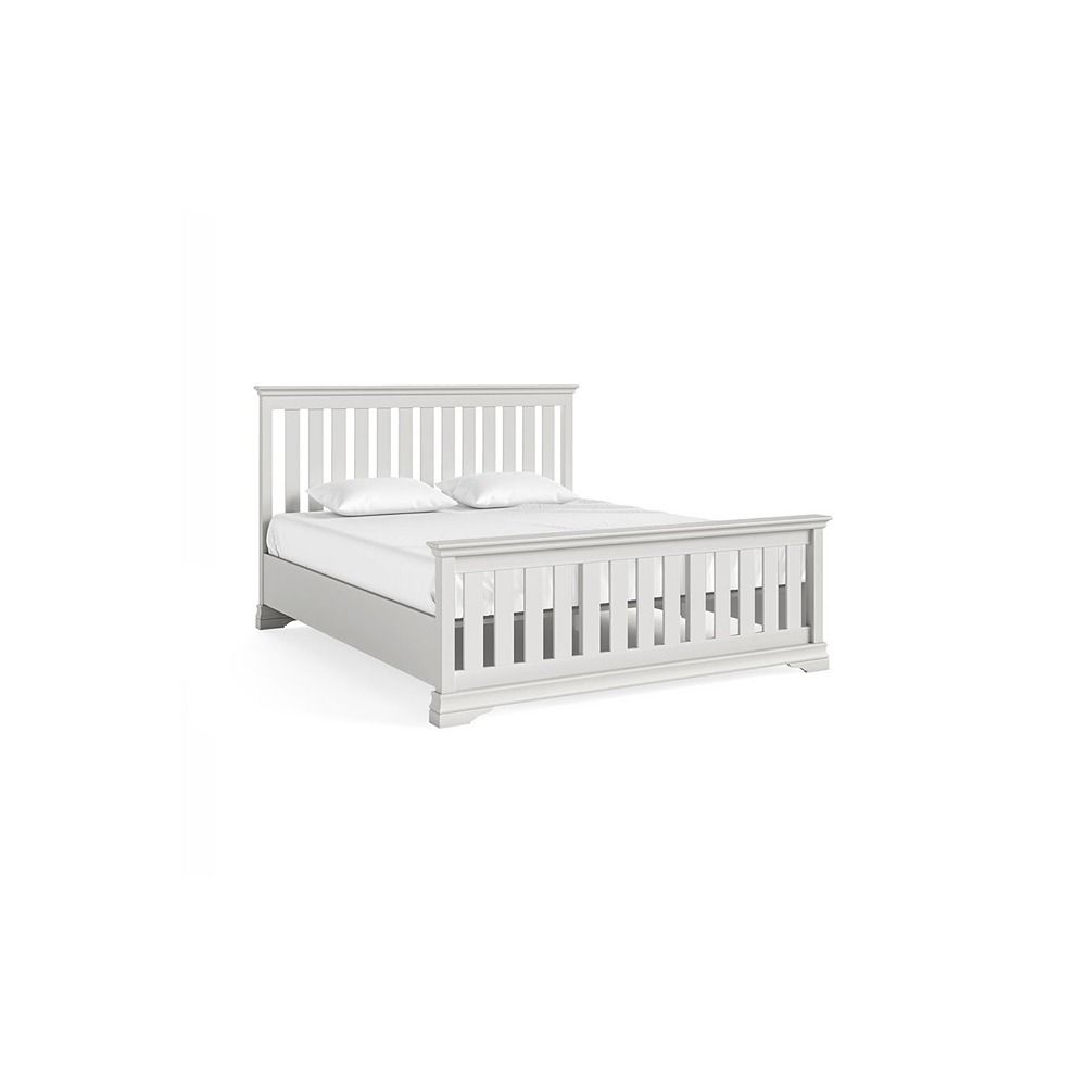 Burgundy Slatted Bed Frame - Grey - Multiple Sizes
