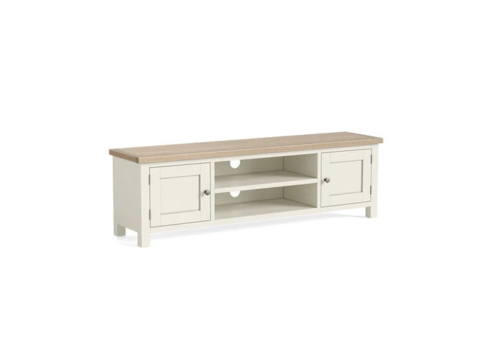 Modern Country TV Unit - Coconut White - Multiple Sizes
