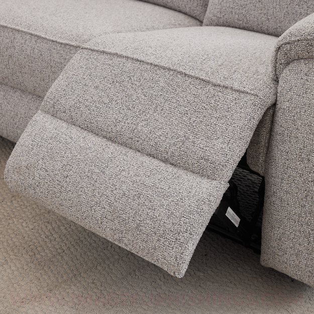 Carlingford Corner Sofa W/ Console - Puente Light Grey
