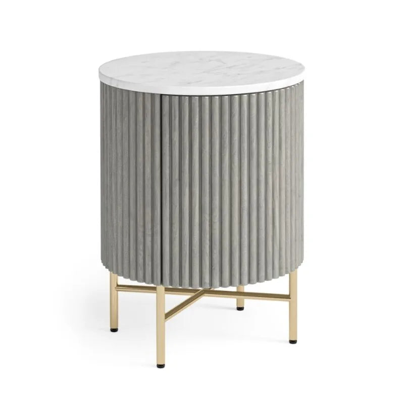 Isabella Cupboard - Grey w/ Marble Top