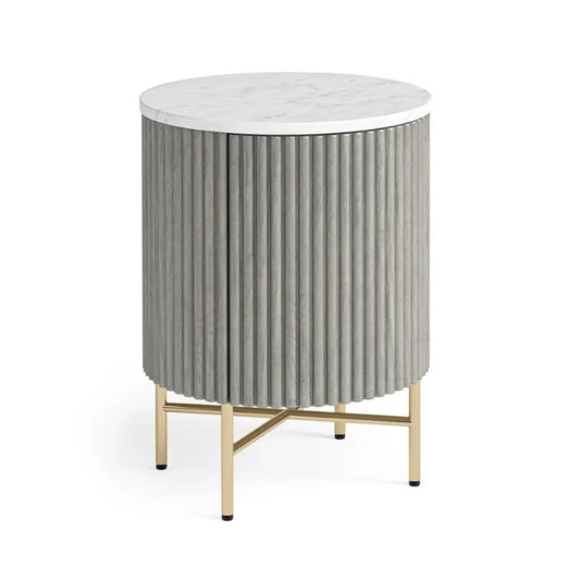 Isabella Cupboard - Grey w/ Marble Top