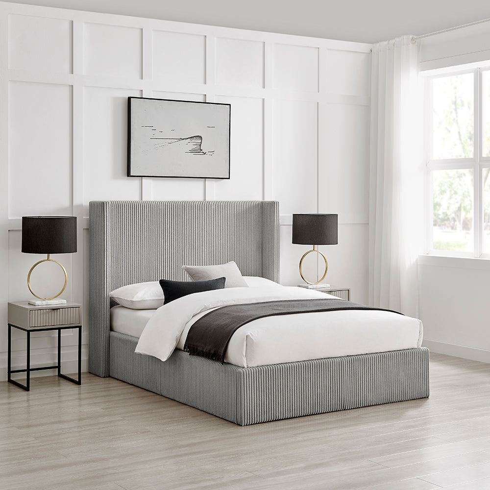 Gemini Storage Bed (LB74) - Grey Cord - Multiple Sizes