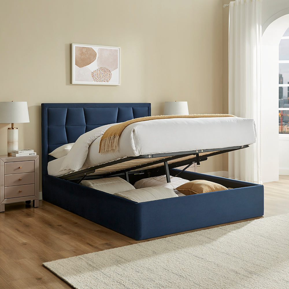 Carmen Storage Bed (LB88) - Navy - Multiple Sizes