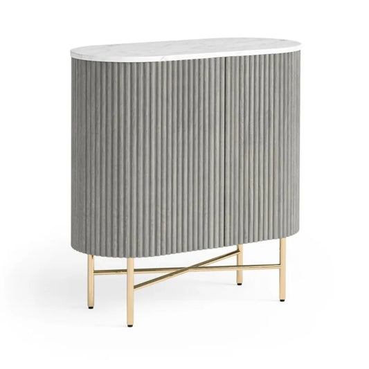 Isabella Sideboard - Walnut w/ Marble Top - Multiple Sizes