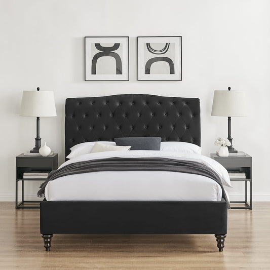 Rosa Bed Frame - Black Fabric - Multiple Sizes