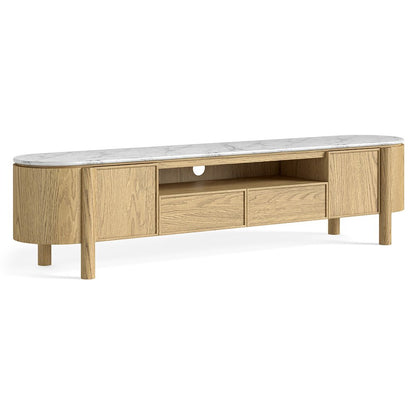 Phoenix TV Unit- Oak w/ Marble Top - Multiple Sizes