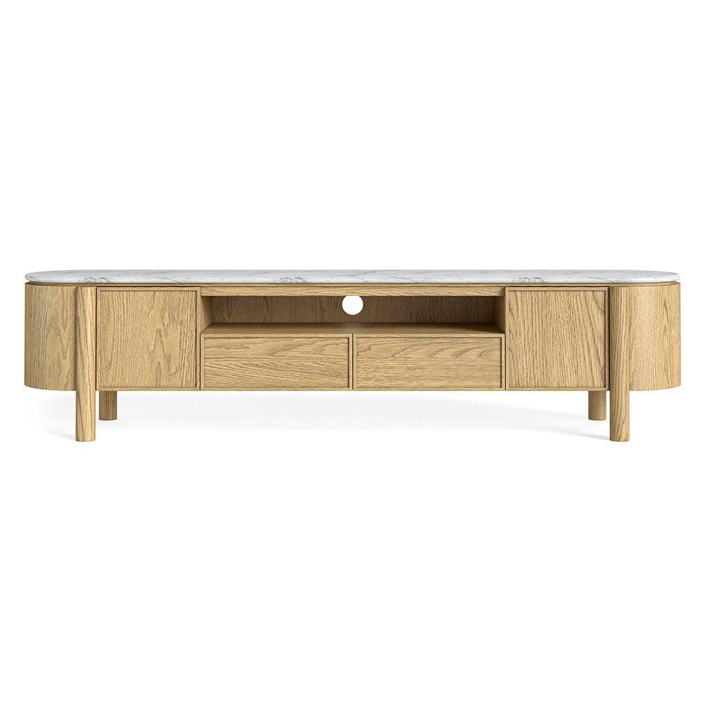 Phoenix TV Unit- Oak w/ Marble Top - Multiple Sizes