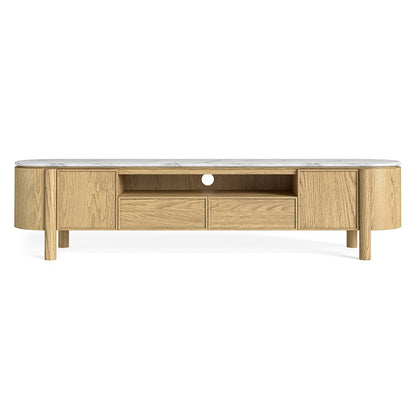 Phoenix TV Unit- Oak w/ Marble Top - Multiple Sizes