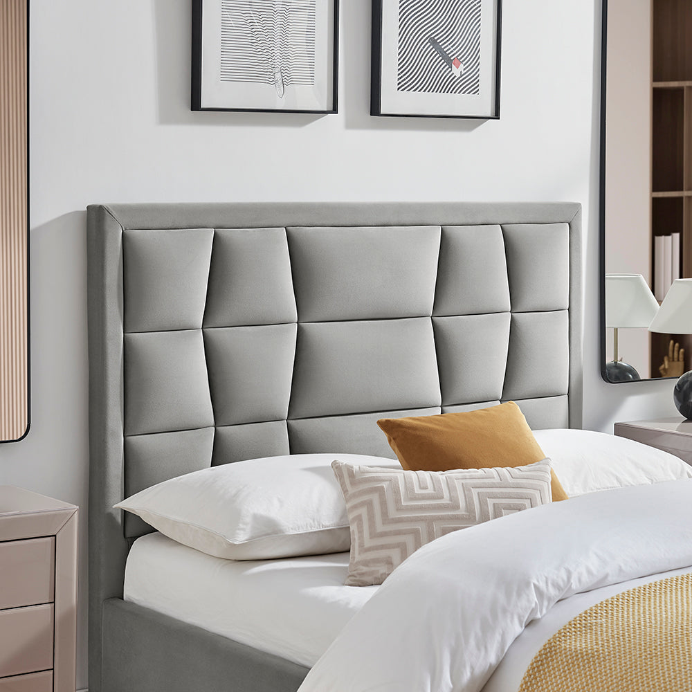 Carmen Storage Bed (LB88) - Silver - Multiple Sizes