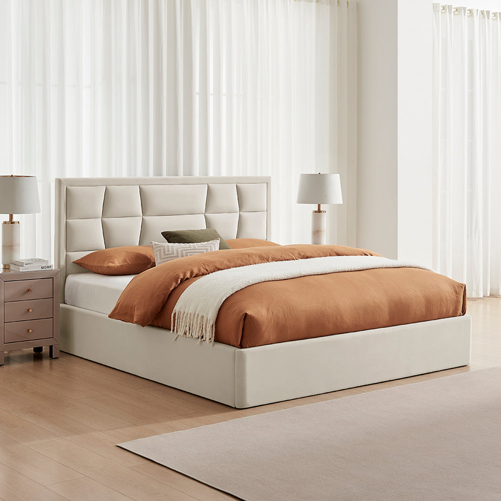 Carmen Storage Bed (LB88) - Natural - Multiple Sizes
