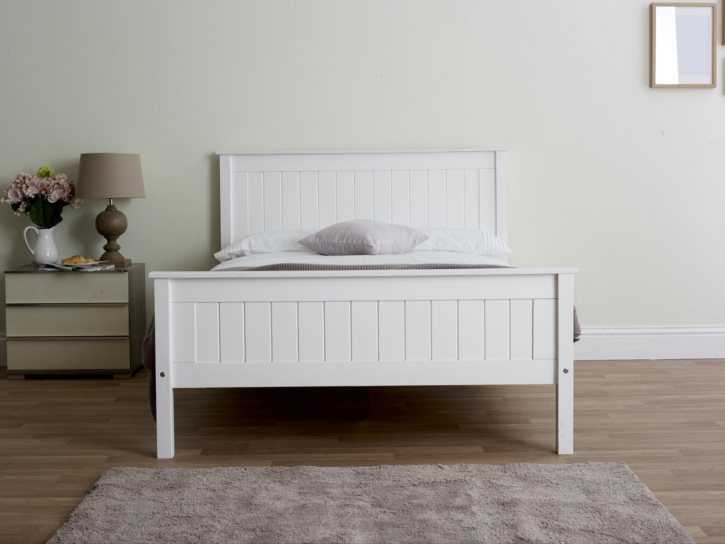 Taurus Bed (LB57) - White - Multiple Sizes