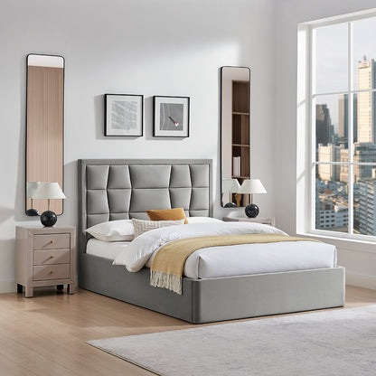 Carmen Storage Bed (LB88) - Silver - Multiple Sizes